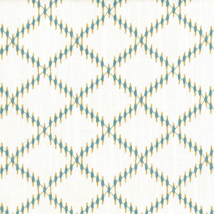 Quail Ridge Seaglass  by Kasmir Designer Fabric 1442 58% Cotton
35% Polyester
7% Rayon
Embroidery
100% Viscose
 INDIA Not Tested Horizontal: 3 6/8 inches and Vertical: 3 inches 51  - Swanky Fabrics -