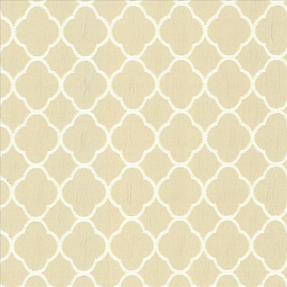 Quatrefoil Maze Parchment by Kasmir Designer Fabric 5083 70% Cotton
30% Polyester
 CHINA 6,500 Wyzenbeek Double Rubs </p><p>Repeat: Horizontal: 1 6/8 inches and Vertical: 1 6/8 inches 54 - Swanky Fabrics -