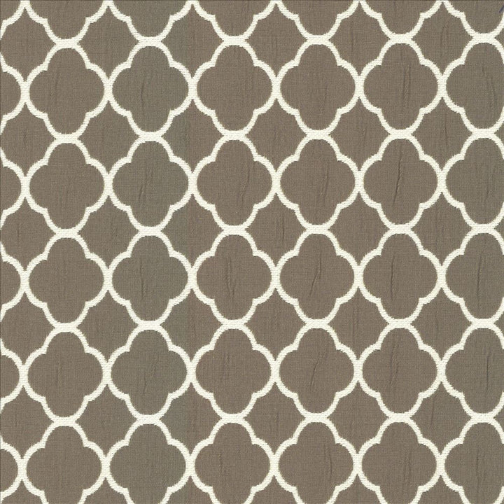 Quatrefoil Maze Patina by Kasmir Designer Fabric 5085 70% Cotton 30% Polyester CHINA 6,500 Wyzenbeek Double Rubs Horizontal: 1 6/8 inches and Vertical: 1 6/8 inches 54 - Swanky Fabrics -
