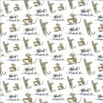 Quicksy Mice Bewitched by Kasmir Designer Fabric 1445 100% Cotton TURKEY Not Tested H: 13 4/8 inches, V: 12 5/8 inches 55 - Swanky Fabrics - Kasmir