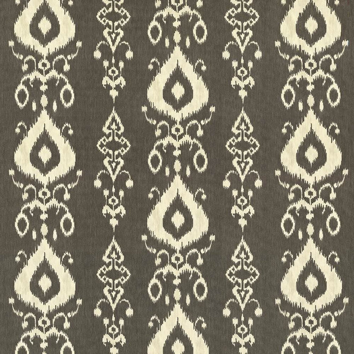 Raga Ikat Ink by Kasmir Designer Fabric 5062 100% Cotton TURKMENISTAN 15,000 Wyzenbeek Double Rubs Horizontal: 27 inches and Vertical: 13 4/8 inches 54 - 55 - Swanky Fabrics -
