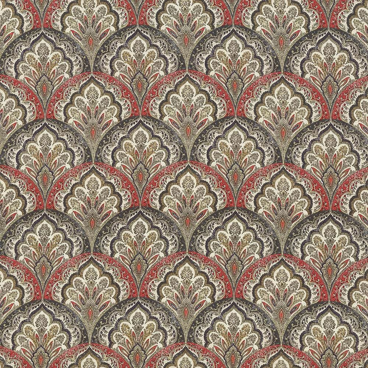 Ragazzi Fire by Kasmir Designer Fabric 5064 100% Cotton
 PAKISTAN </p><p>Repeat: Horizontal: 9 inches and Vertical: 9 inches 54 - 55 - Swanky Fabrics -