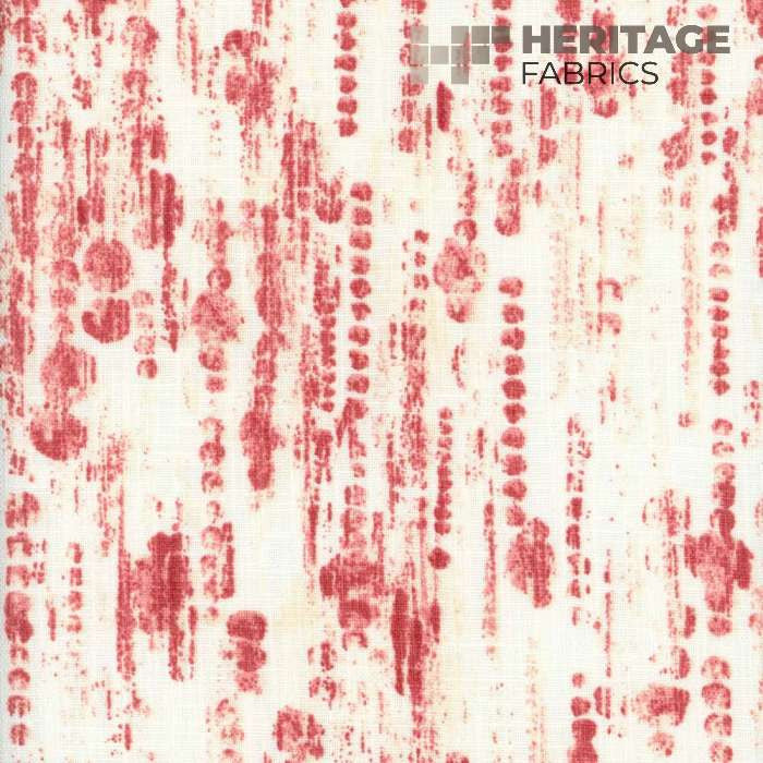 Raindrops Coral by Heritage Designer Fabric - 100% Cotton Turkey 18,000 Horizontal: 13.5" and Vertical: 12.5" 54" - Swanky Fabrics -