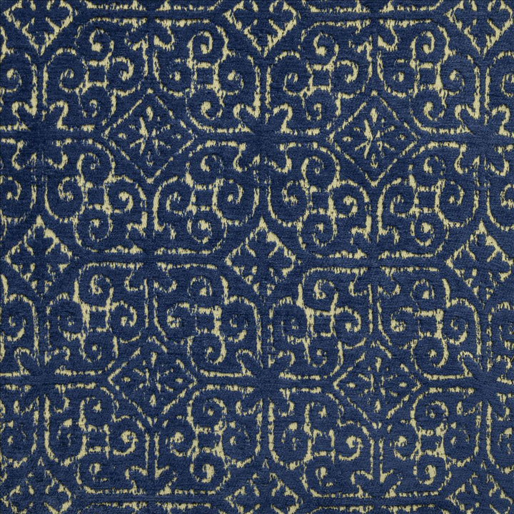 Randers Blue by Kasmir Designer Fabric 5145 77% Viscose
23% Polyester
 INDIA </p><p>Repeat: Horizontal: 6 6/8 inches and Vertical: 6 6/8 inches 54 - Swanky Fabrics -