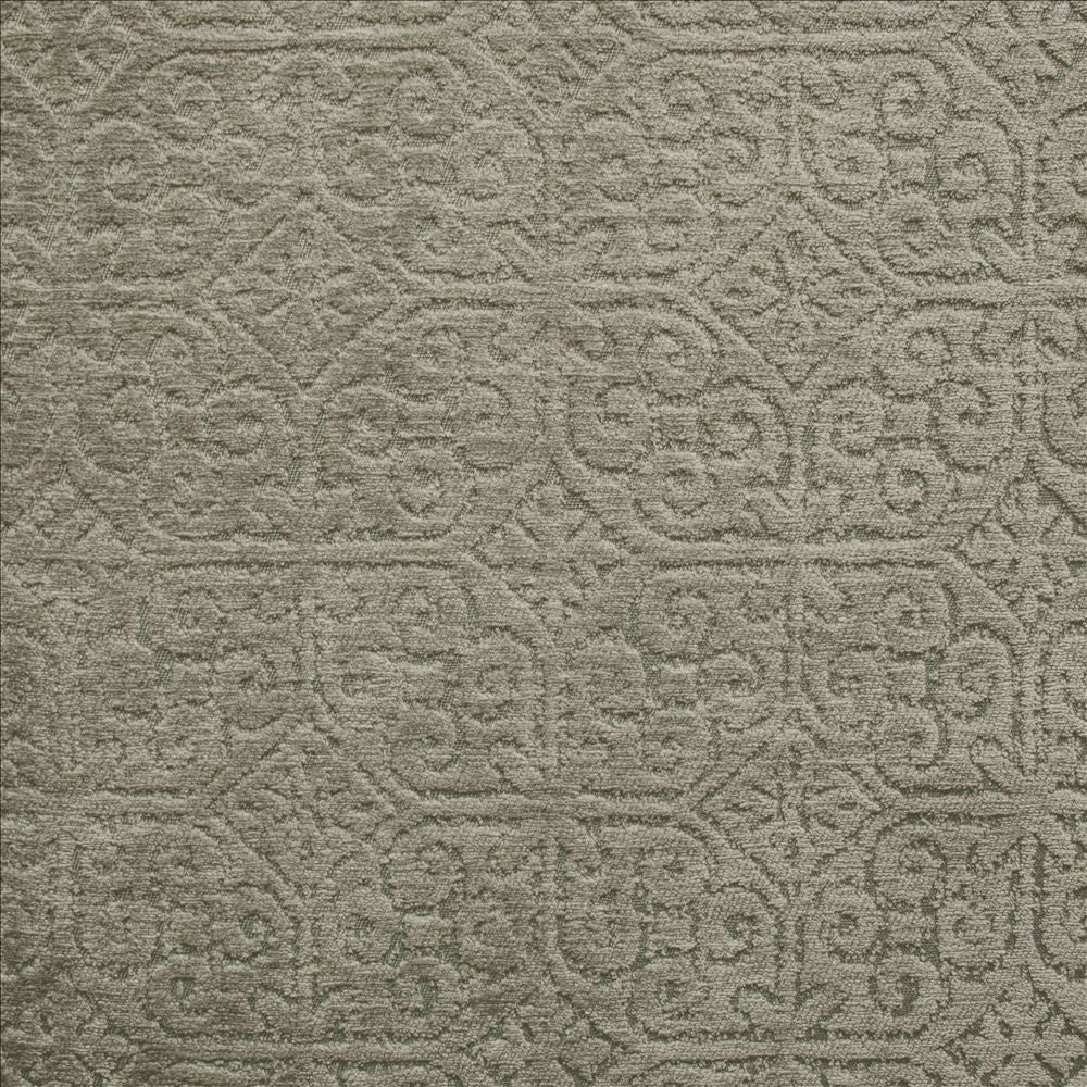Randers Silver by Kasmir Designer Fabric 5141 77% Viscose
23% Polyester
 INDIA 20,000 Wyzenbeek Double Rubs </p><p>Repeat: Horizontal: 6 6/8 inches and Vertical: 6 6/8 inches 54 - Swanky Fabrics -