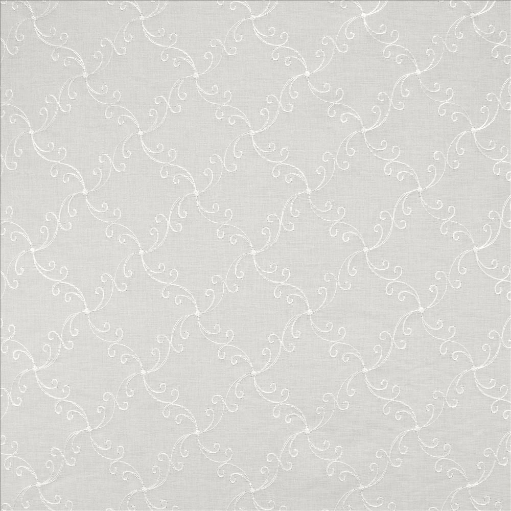 Rapunzel White by Kasmir Designer Fabric 5108 100% Polyester
 TURKEY Not Tested </p><p>Repeat: Horizontal: 4 inches and Vertical: 4 inches 118 - Swanky Fabrics -