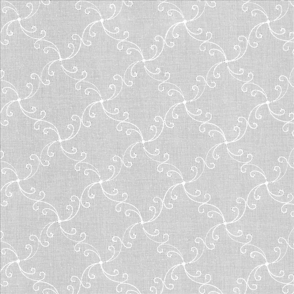 Rapunzel White  by Kasmir Designer Fabric 5108 100% Polyester
 TURKEY Not Tested Horizontal: 4 inches and Vertical: 4 inches 118  - Swanky Fabrics -