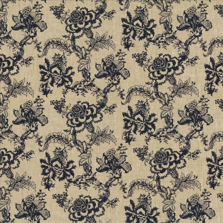 Reanna Indigo by Kasmir Designer Fabric 5115 100% Linen POLAND 12,500 Wyzenbeek Double Rubs Horizontal: 27 inches and Vertical: 16 inches 54 - 55 - Swanky Fabrics -