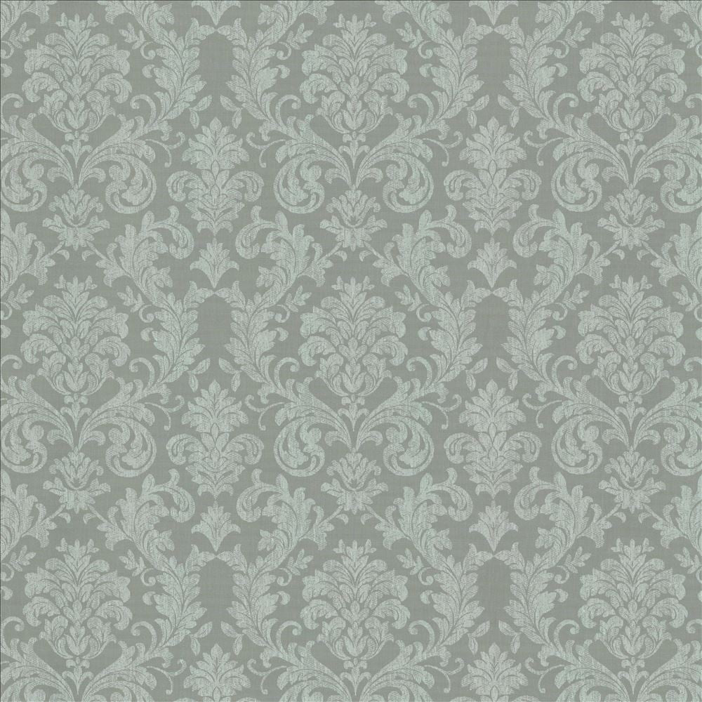 Reign Silver by Kasmir Designer Fabric 5157 100% Polyester TURKEY Not Tested Horizontal: 15 6/8 inches and Vertical: 14 6/8 inches 118 - Swanky Fabrics -