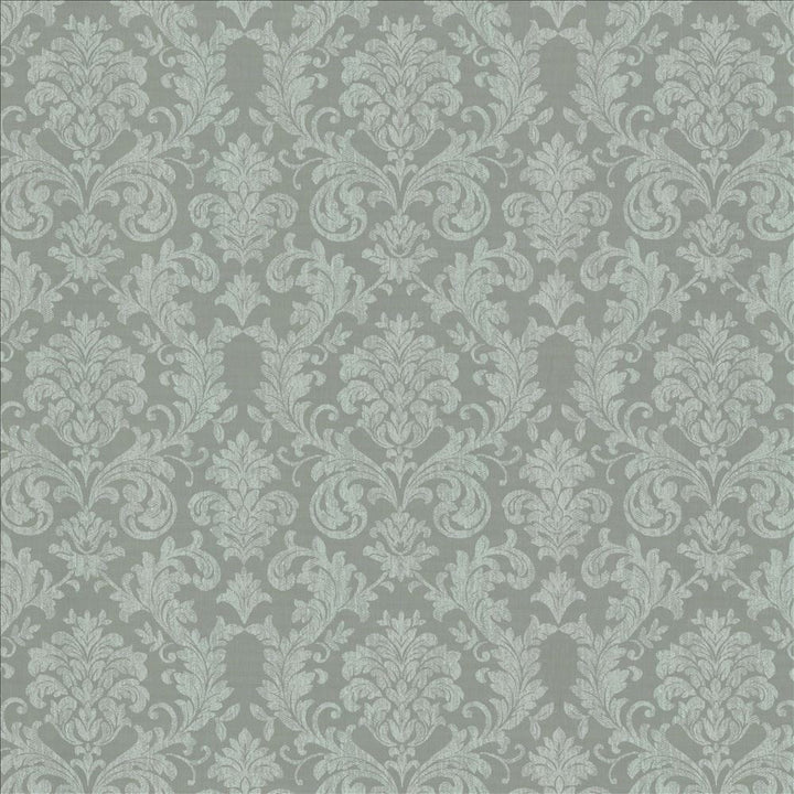 Reign Silver by Kasmir Designer Fabric 5157 100% Polyester TURKEY Not Tested Horizontal: 15 6/8 inches and Vertical: 14 6/8 inches 118 - Swanky Fabrics -
