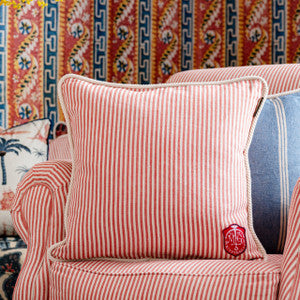 Mind The Gap Pillows RHUBARB Stripe Cushion (LC40117)