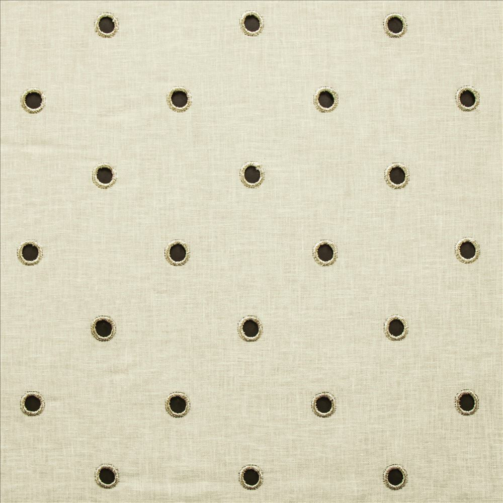 Rings Ivory by Kasmir Designer Fabric 5157 65% Cotton
35% Polyester
 INDIA Not Tested </p><p>Repeat: Horizontal: 4 4/8 inches and Vertical: 4 6/8 inches 54 - Swanky Fabrics -