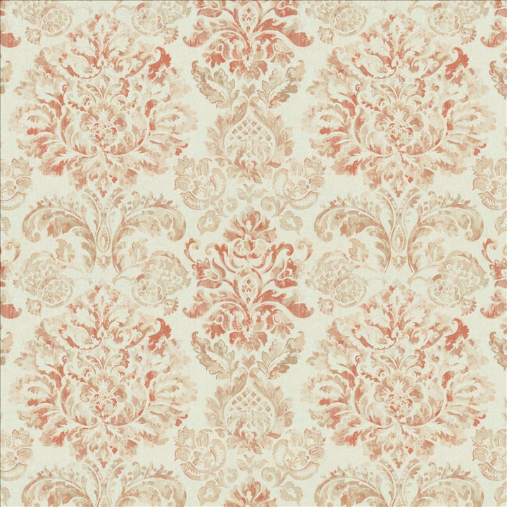 Romeo Coral by Kasmir Designer Fabric See sample 100% Polyester
 SPAIN 15,000 Wyzenbeek Double Rubs </p><p>Repeat: Horizontal: 26 inches and Vertical: 27 inches 54 - Swanky Fabrics -