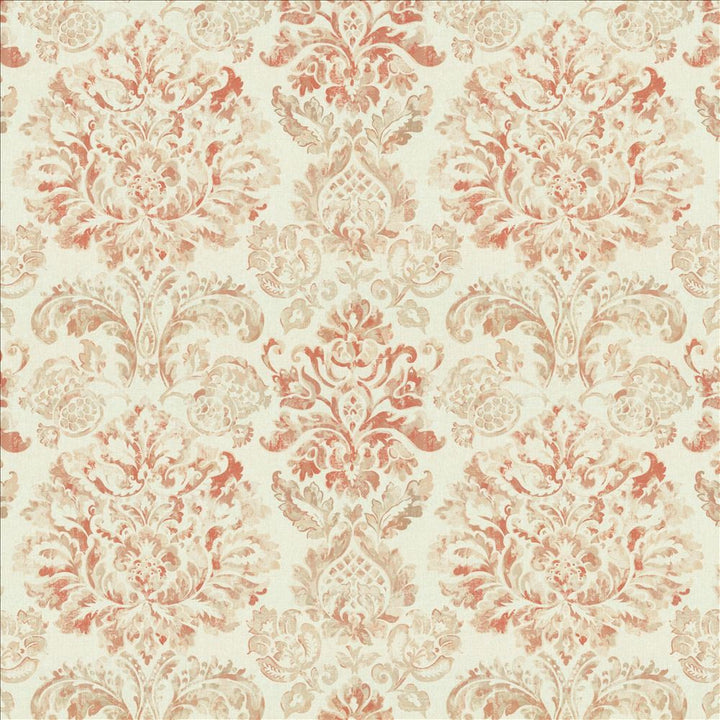 Romeo Coral by Kasmir Designer Fabric 1452 100% Polyester
 SPAIN 15,000 Wyzenbeek Double Rubs </p><p>Repeat: Horizontal: 26 inches and Vertical: 27 inches 54 - Swanky Fabrics -