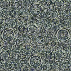 Round We Go Indigo by Kasmir Designer Fabric