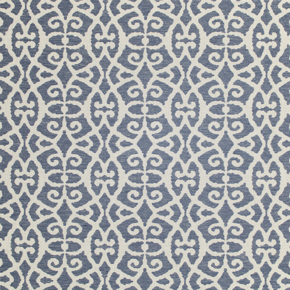 S6830 Lapis by Greenhouse Designer Fabric - 58% Polyester, 38% Cotton, 4% Linen India 15000 11.5" H, 11.6" V 54" - Swanky Fabrics -