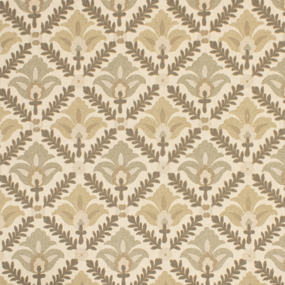 S7011 Stone by Greenhouse Designer Fabric - 66% Polyester, 23% Linen, 11% Cotton (Embroidery: 60% Polyester, 25% Cotton, 15% Linen) India 9000 8.875" H, 9.5" V 54" - Swanky Fabrics -