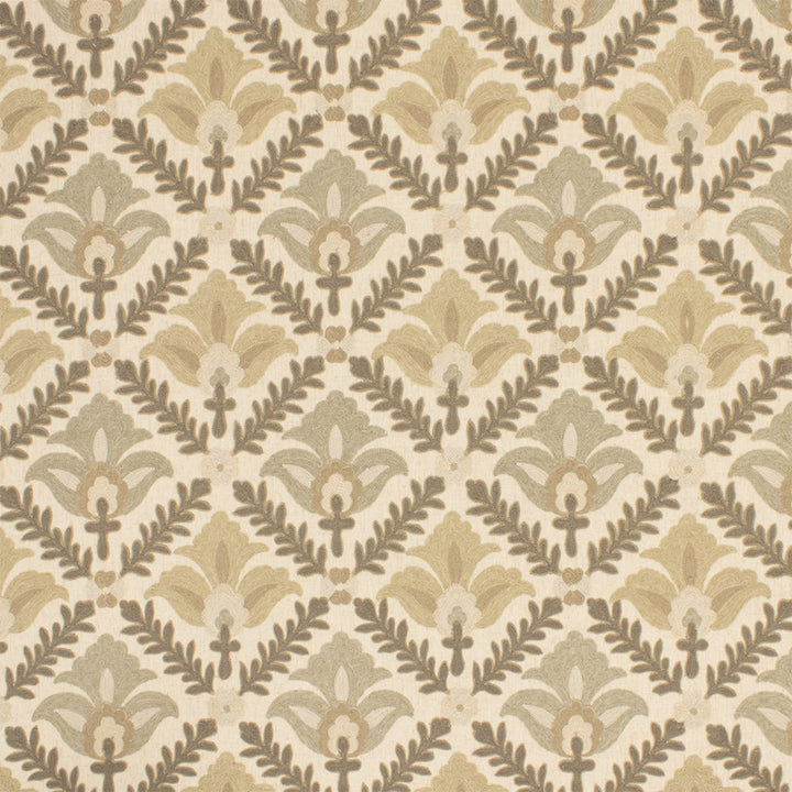 S7011 Stone by Greenhouse Designer Fabric - 66% Polyester, 23% Linen, 11% Cotton (Embroidery: 60% Polyester, 25% Cotton, 15% Linen) India 9000 8.875" H, 9.5" V 54" - Swanky Fabrics -