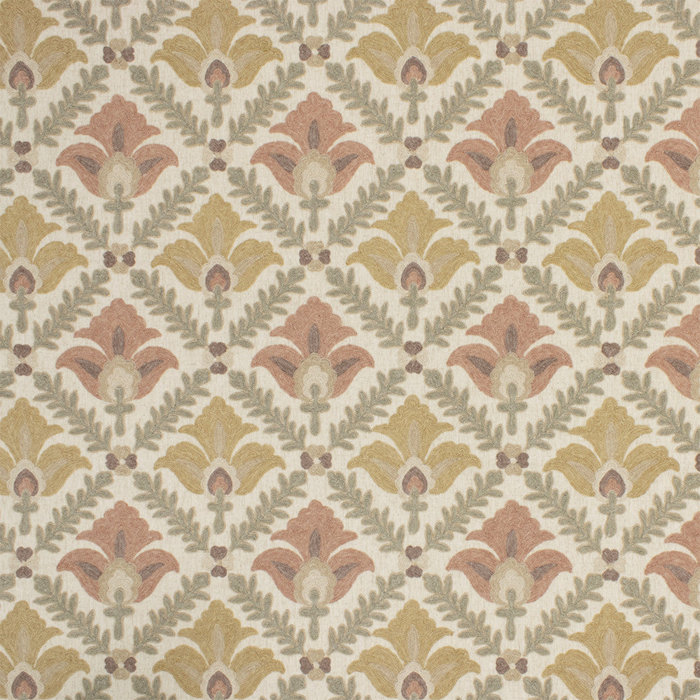 S7029 Berry by Greenhouse Designer Fabric - 66% Polyester, 23% Linen, 11% Cotton (Embroidery: 60% Polyester, 25% Cotton, 15% Linen) India 9000 8.875" H, 9.5" V 54" - Swanky Fabrics -
