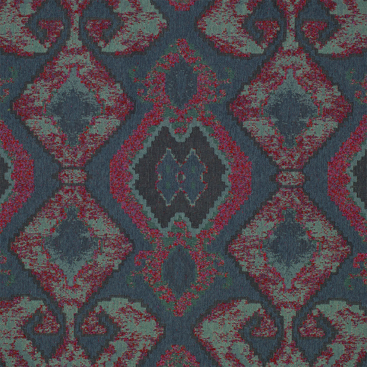 S7057 Ultramarine by Greenhouse Designer Fabric - 100% Polyester India 15000 27.99" H, 15" V 54" - Swanky Fabrics -