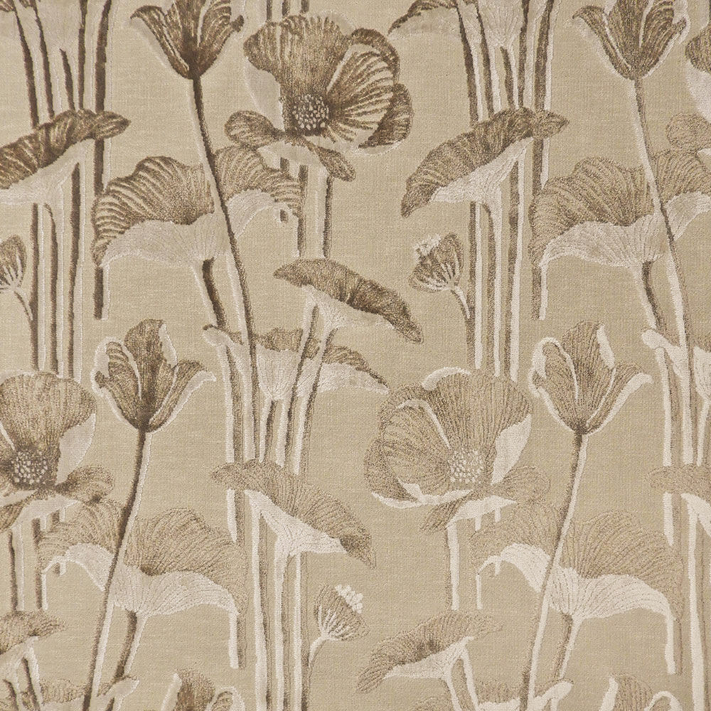 S7059 Taupe by Greenhouse Designer Fabric - 43% Polyester, 41% Viscose, 16% Cotton India 25000 22" H, 13.75" V 54" - Swanky Fabrics -
