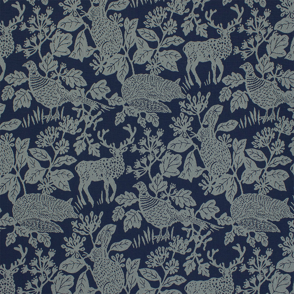 S7076 Indigo by Greenhouse Designer Fabric - 73.88% Cotton, 26.12% Polyester USA 33000 29" H, 26.125" V 57" - Swanky Fabrics -