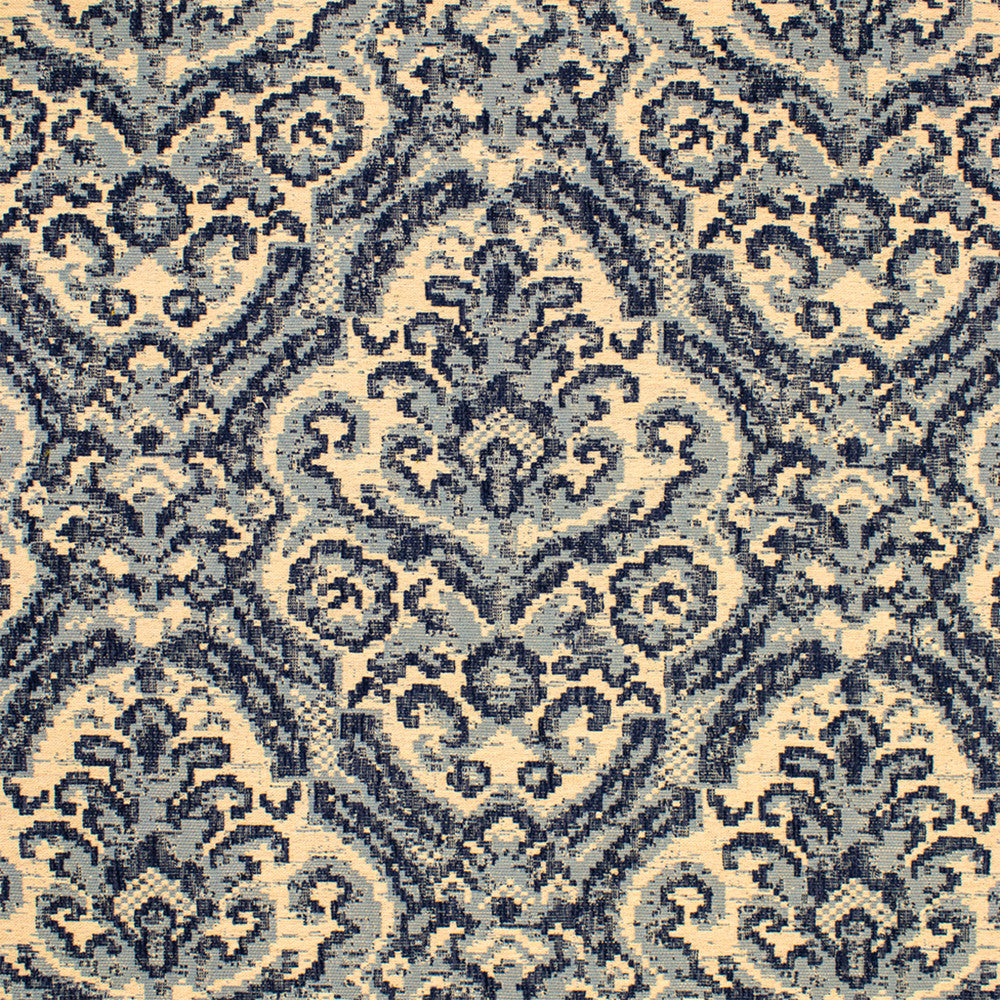 S7077 Azure by Greenhouse Designer Fabric - 66.02% Polyester, 24.88% Cotton, 6.83% Pre-Crcotn, 2.27% Pcr Polyester USA 33000 27.25" H, 20.75" V 54" - Swanky Fabrics -