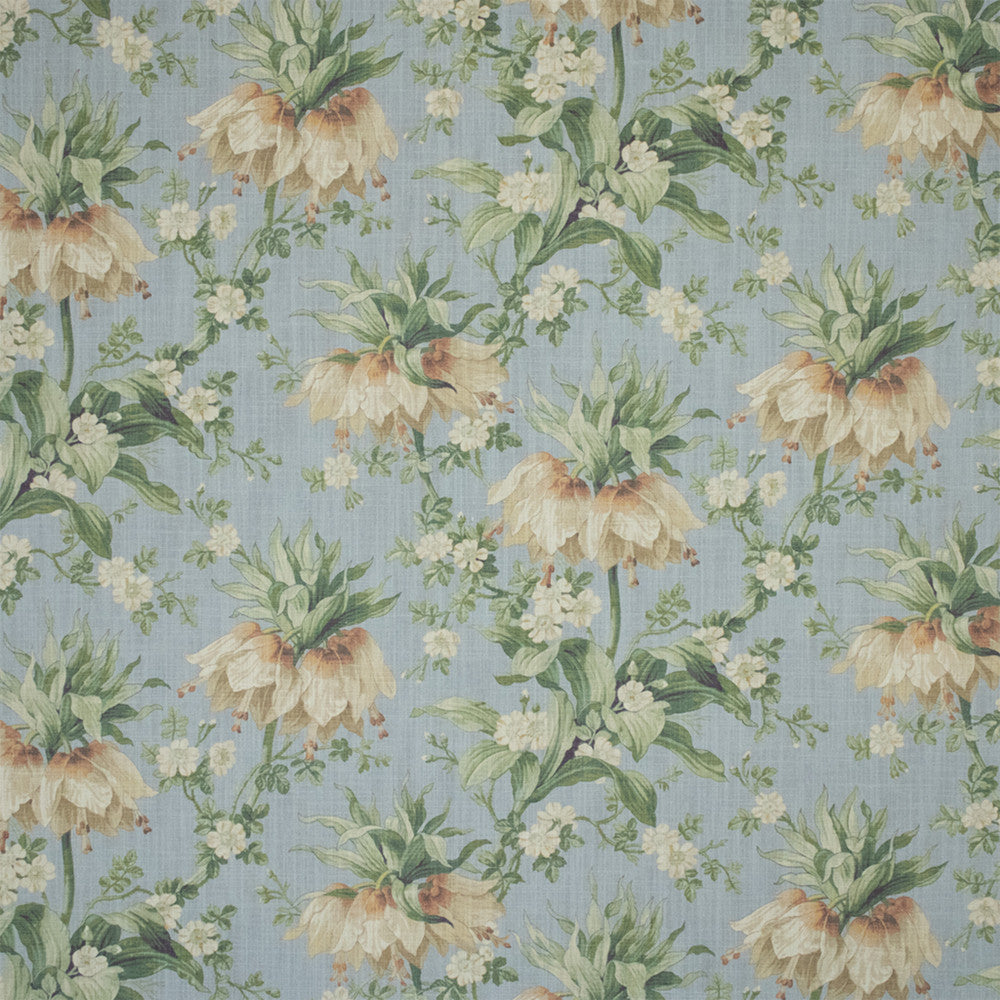 S7140 Bleu Nattier by Greenhouse Designer Fabric - 97% Cotton, 3% Linen Pakistan 20000 13.5" H, 27" V 58" - Swanky Fabrics -
