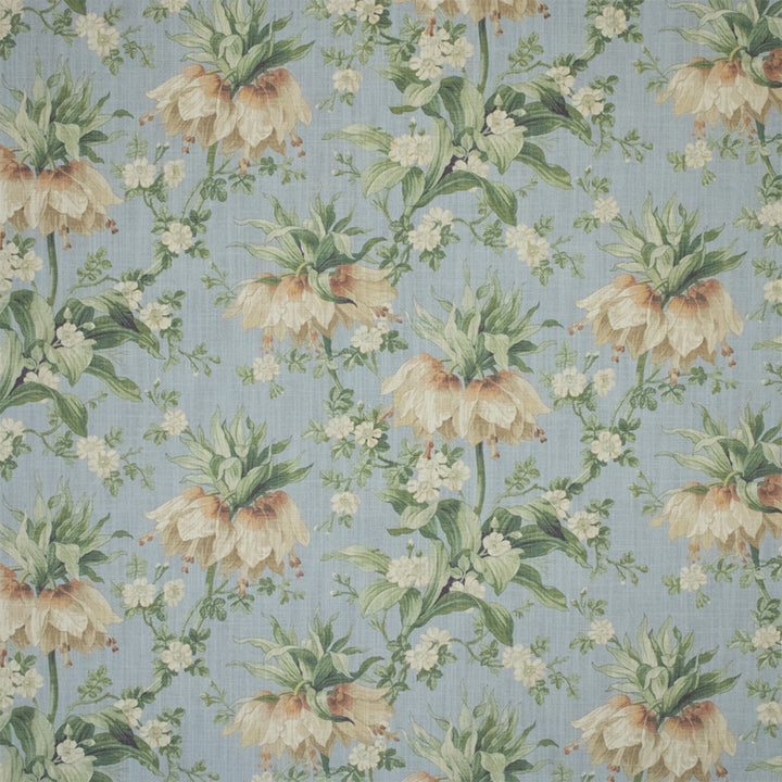 S7140 Bleu Nattier by Greenhouse Designer Fabric - 97% Cotton, 3% Linen Pakistan 20000 13.5" H, 27" V 58" - Swanky Fabrics -