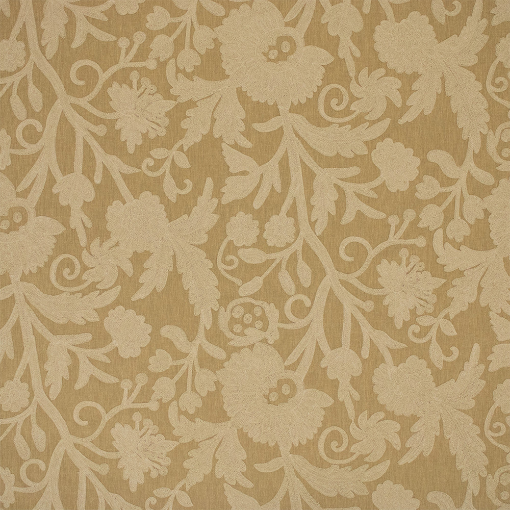 S7151 Tussah by Greenhouse Designer Fabric - 66% Polyester, 23% Cotton, 11% Linen (Embroidery: 60% Polyester, 25% Cotton, 15% Linen) India 9000 17" H, 26.5" V 54" - Swanky Fabrics -