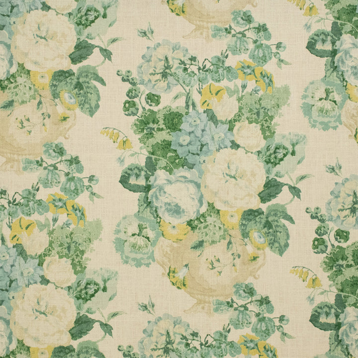 S7152 Jade by Greenhouse Designer Fabric - 55% Linen, 45% Viscose Spain 36000 13.5" H, 20.25" V 54" - Swanky Fabrics -