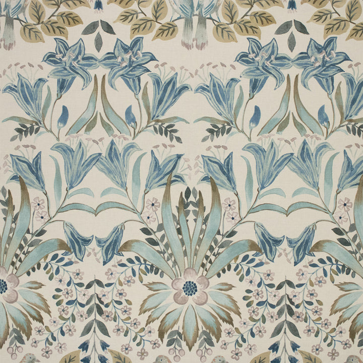 S7157 Chambray by Greenhouse Designer Fabric - 55% Linen, 45% Cotton Spain 51000 13.5" H, 27" V 54" - Swanky Fabrics -