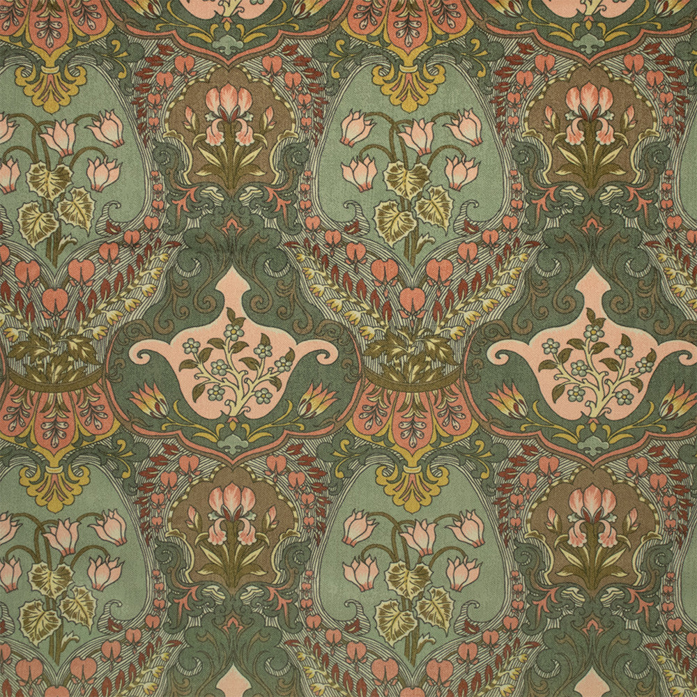 S7201 Lichen Like by Greenhouse Designer Fabric - 100% Polyester China 50000 15" H, 13.5" V 56" - Swanky Fabrics -