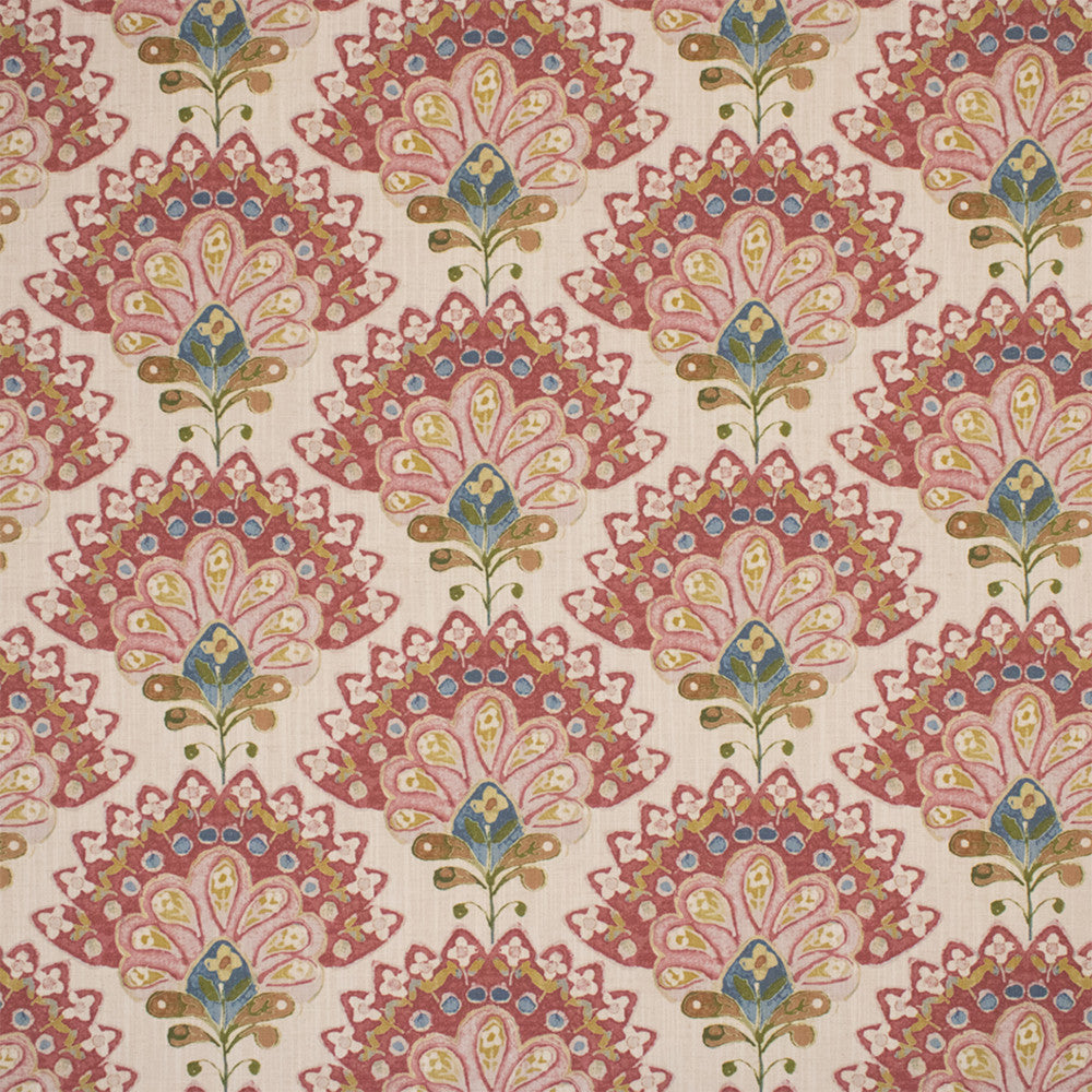 S7263 Poppy by Greenhouse Designer Fabric - 96% Polyester, 4% Linen India 50000 13.62" H, 8.25" V 54" - Swanky Fabrics -