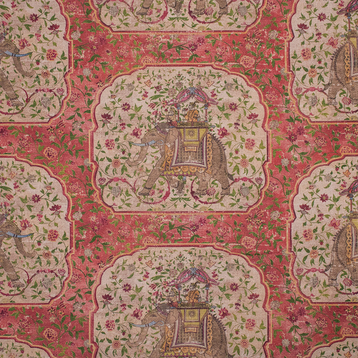 S7265 Ruby by Greenhouse Designer Fabric - 55% Linen, 45% Rayon Pakistan 50000 13.5" H, 27" V 54" - Swanky Fabrics -