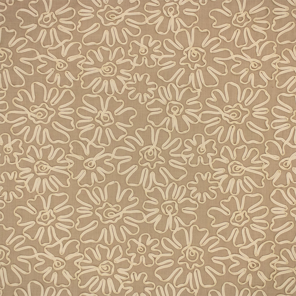 S7269 Linen by Greenhouse Designer Fabric - 85% Polyester, 15% Linen (Embroidery: 100% Cotton) India 9000 18" H, 18.25" V 54" - Swanky Fabrics -
