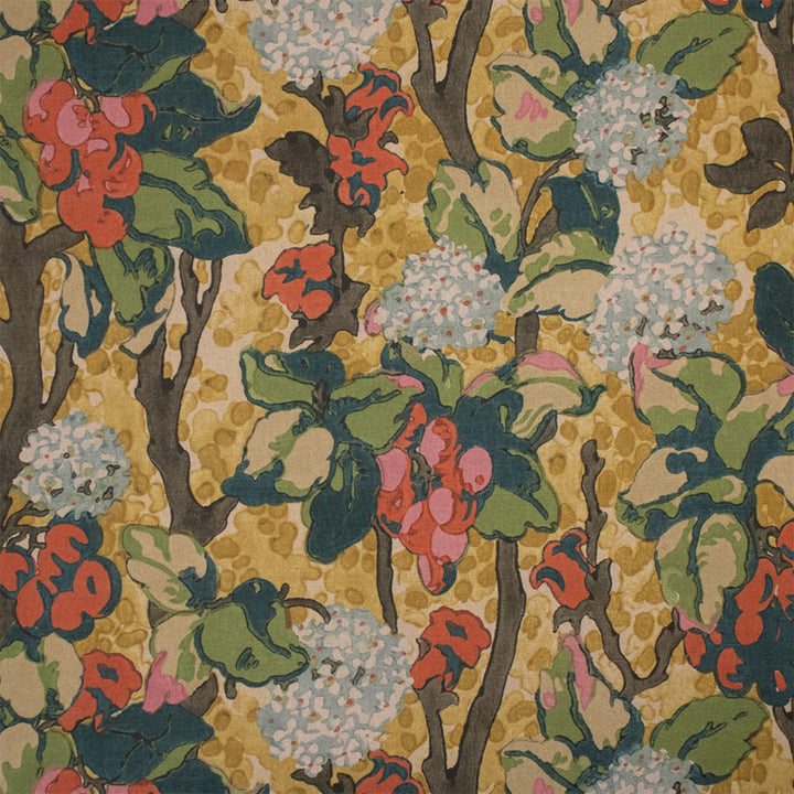 S7293 Ochre by Greenhouse Designer Fabric - 55% Linen, 45% Cotton Spain 51000 27" H, 22" V 54" - Swanky Fabrics -