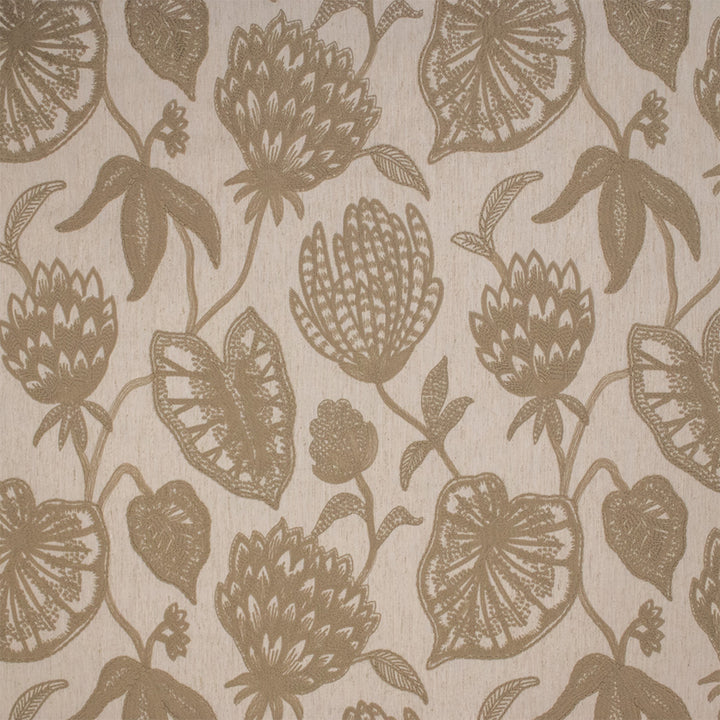 S7297 Natural by Greenhouse Designer Fabric - 65% Polyester, 35% Cotton (Embroidery: 100% Polyester) India 9000 17.25" H, 18.25" V 54" - Swanky Fabrics -