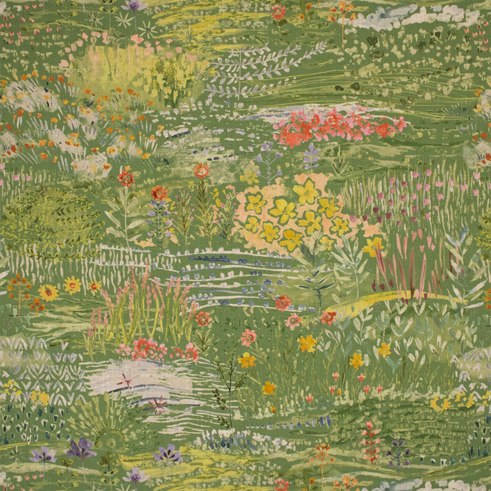 S7299 Grass by Greenhouse Designer Fabric - 95% Polyester, 5% Linen China 50000 27.25" H, 26.75" V 54" - Swanky Fabrics -