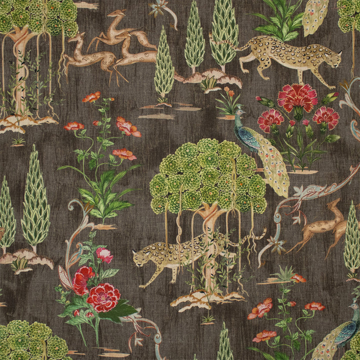 S7312 Walnut by Greenhouse Designer Fabric - 100% Cotton India 10000 27" H, 27" V 54" - Swanky Fabrics -