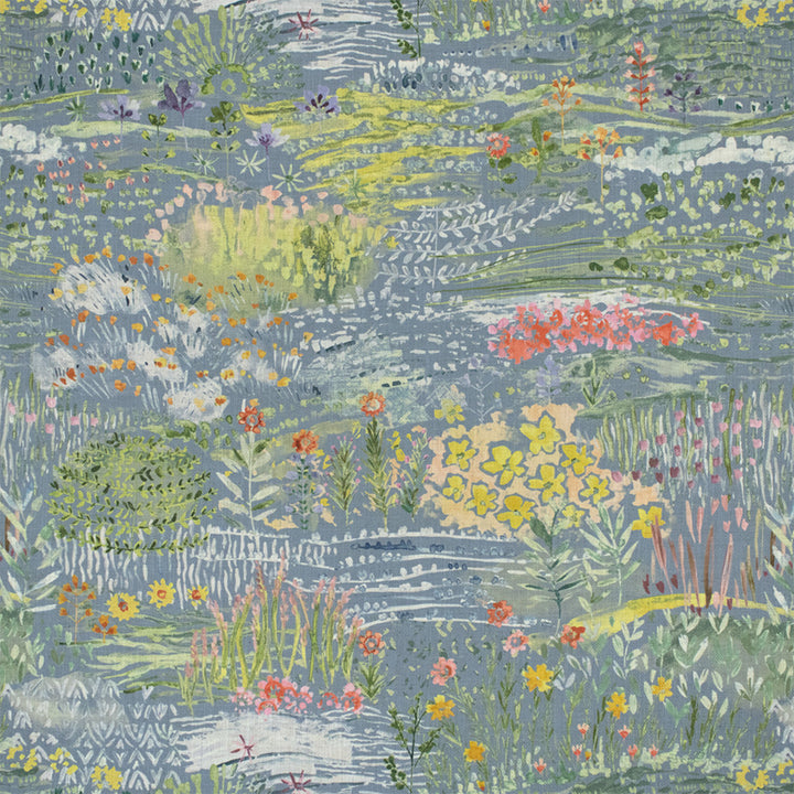 S7322 Slate by Greenhouse Designer Fabric - 95% Polyester, 5% Linen China 50000 27.25" H, 26.75" V 54" - Swanky Fabrics -