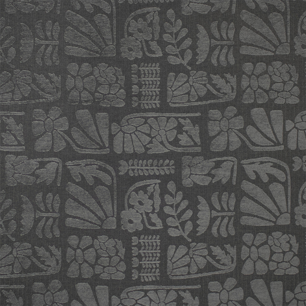 S7339 Charcoal by Greenhouse Designer Fabric - 63.57% Rayon, 18.34% Polyester, 13.57% Pre-Crcotn, 4.52% Pcr Polyester USA 33000 14.5" H, 13.875" V 56" - Swanky Fabrics -