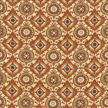 San Mateo Pumpkin by Kasmir Designer Fabric 5079 100% Cotton PAKISTAN 15,000 Wyzenbeek Double Rubs H: 27 inches, V: 25 2/8 inches 54 - 55 - Swanky Fabrics - Kasmir