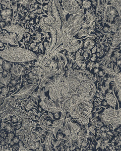 Mind The Gap Wallpaper SARKOZI EMBROIDERY Indigo Wallpaper (WP30027)