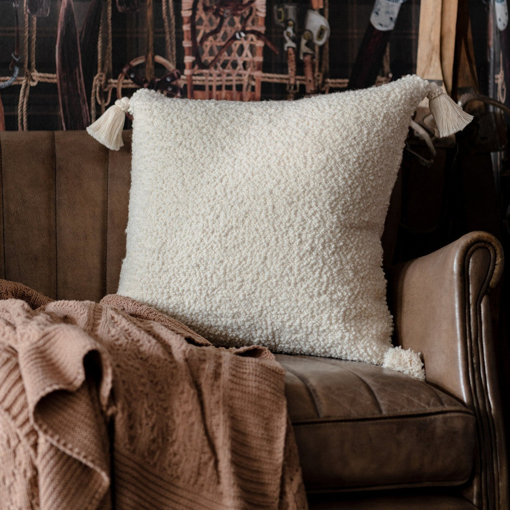 Mind The Gap Pillows SCHAFFELL Cushion (LC40184) | LC40184 | TYROL APRES-SKI HOME COLLECTION | 20 x 20 in | Off White | Fabric Carolina | https://www.fabriccarolina.com/