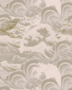 Mind The Gap Wallpaper SEA WAVES Neutral Wallpaper (WP30061)