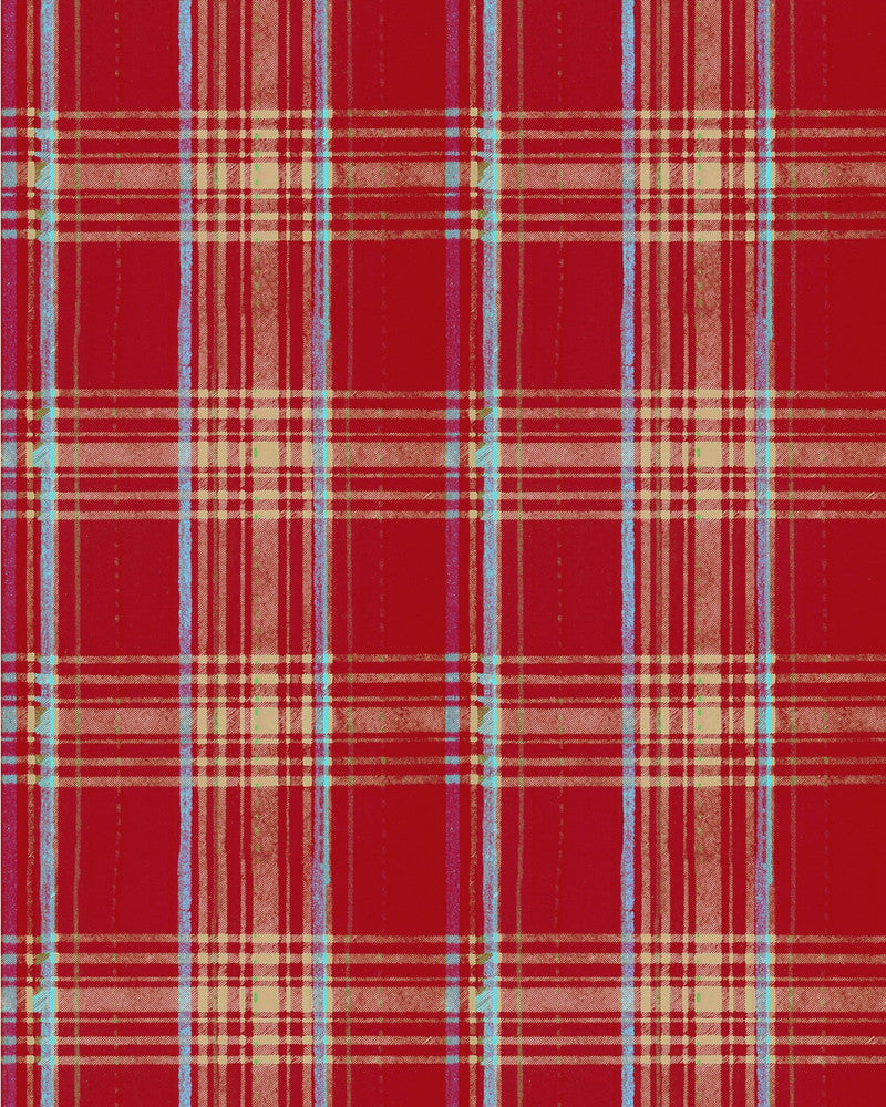 Mind The Gap Wallpaper SEAPORT PLAID Red Wallpaper (WP30066) | WP30066 | SUNDANCE VILLA | 1 roll x 20.5 x 393.7 in | 0.52m / 20.5in | 10m / 393.7in | 5.20mp | 64cm / 26.1in | Red, Sky Blue, Yellow | Satin Matte | Paste the wall | 1-roll in a box | Fabric Carolina | https://www.fabriccarolina.com/