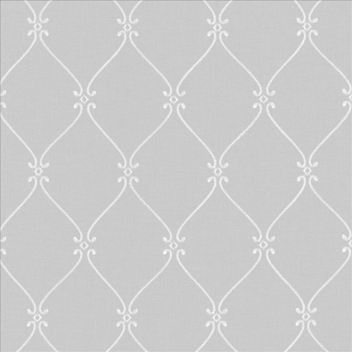 Searcy White by Kasmir Designer Fabric 5108 100% Polyester
 TURKEY </p><p>Repeat: Horizontal: 6 2/8 inches and Vertical: 10 inches 118 - 127 - Swanky Fabrics -
