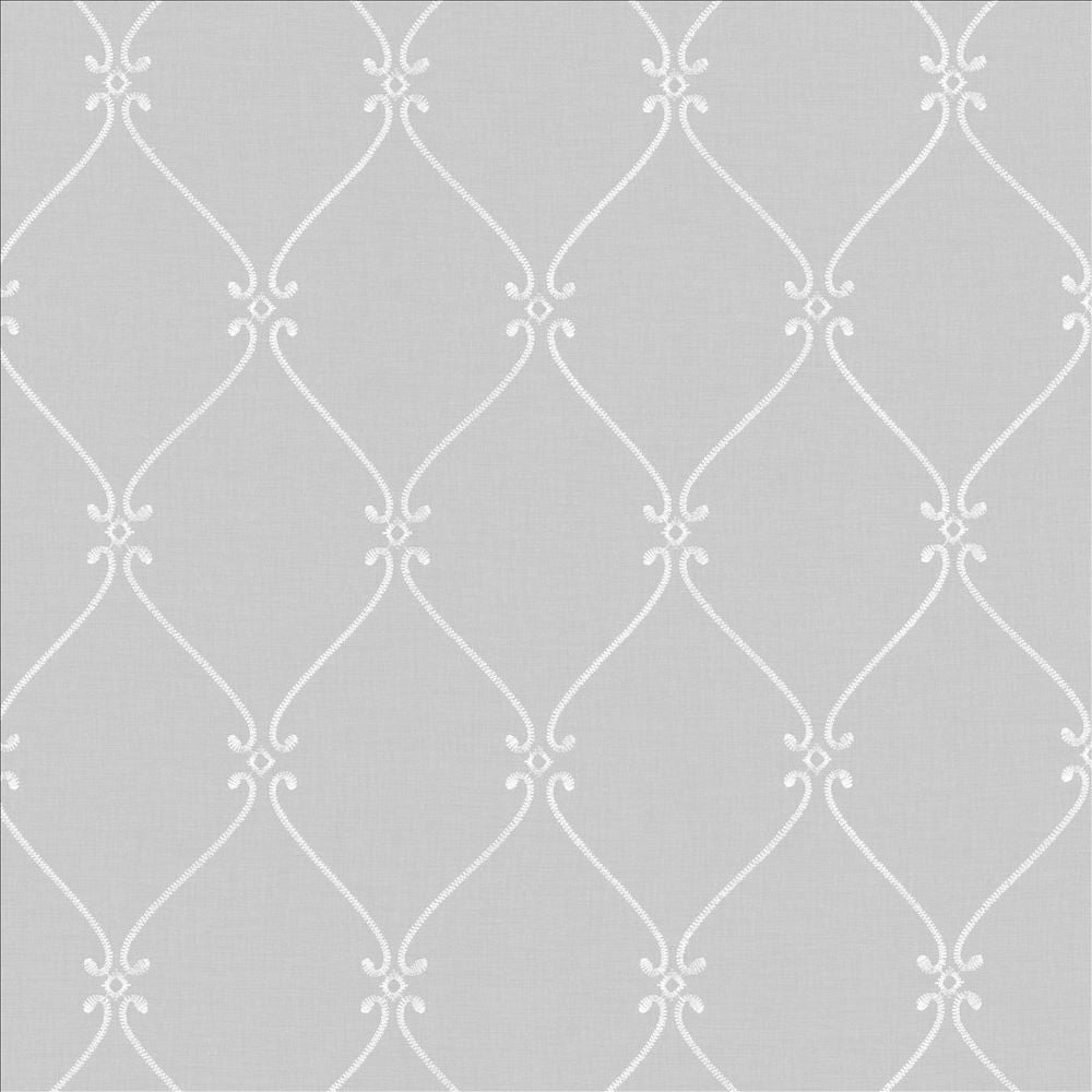 Searcy White  by Kasmir Designer Fabric 5108 100% Polyester
 TURKEY Not Tested Horizontal: 6 2/8 inches and Vertical: 10 inches 118  - Swanky Fabrics -