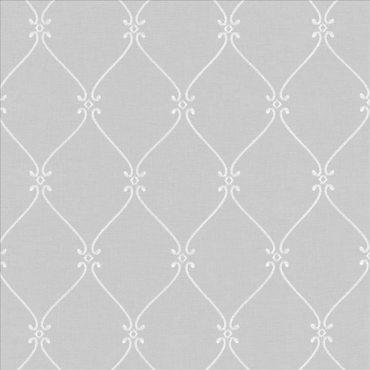 Searcy White  by Kasmir Designer Fabric 5108 100% Polyester
 TURKEY Not Tested Horizontal: 6 2/8 inches and Vertical: 10 inches 118  - Swanky Fabrics -